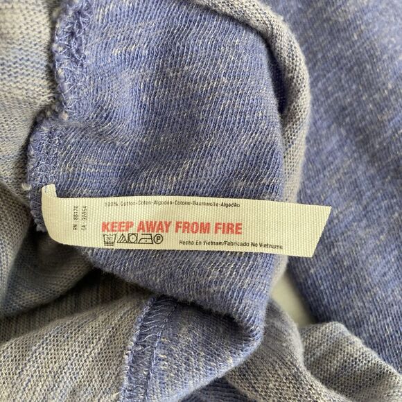 Free People FP Beach Cocoon Cowl Neck Pullover Purple Cotton Long Sleeve Top M/L - Picture 11 of 11